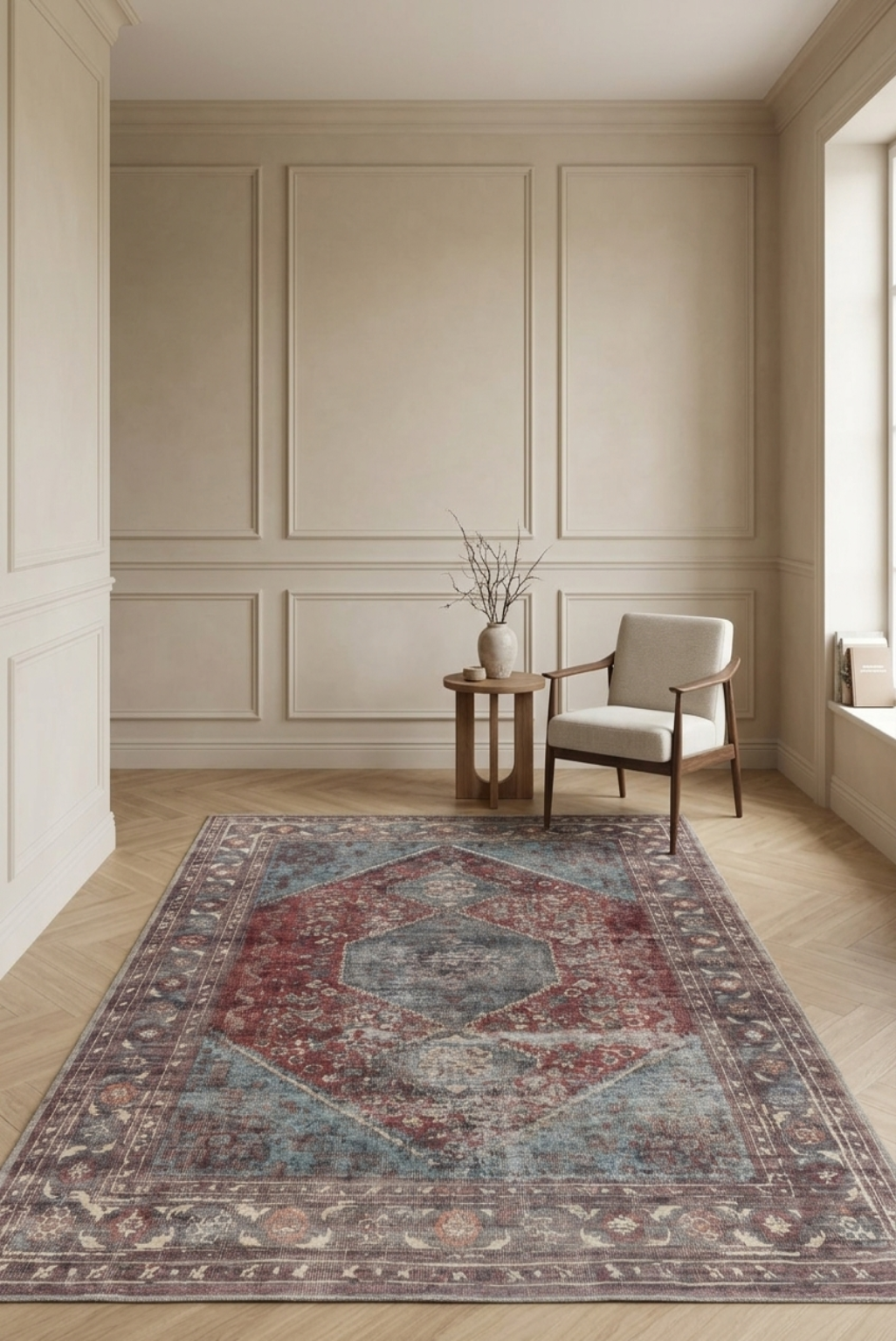 Green Traditional Heritage Whispered 160×230cm - carpet rug modern heritage Washable JUSTRUG | Rug ラグ・カーペット
