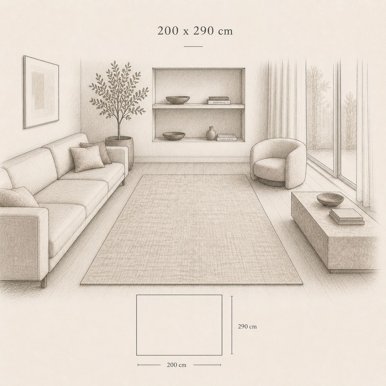 200 x 290 cm