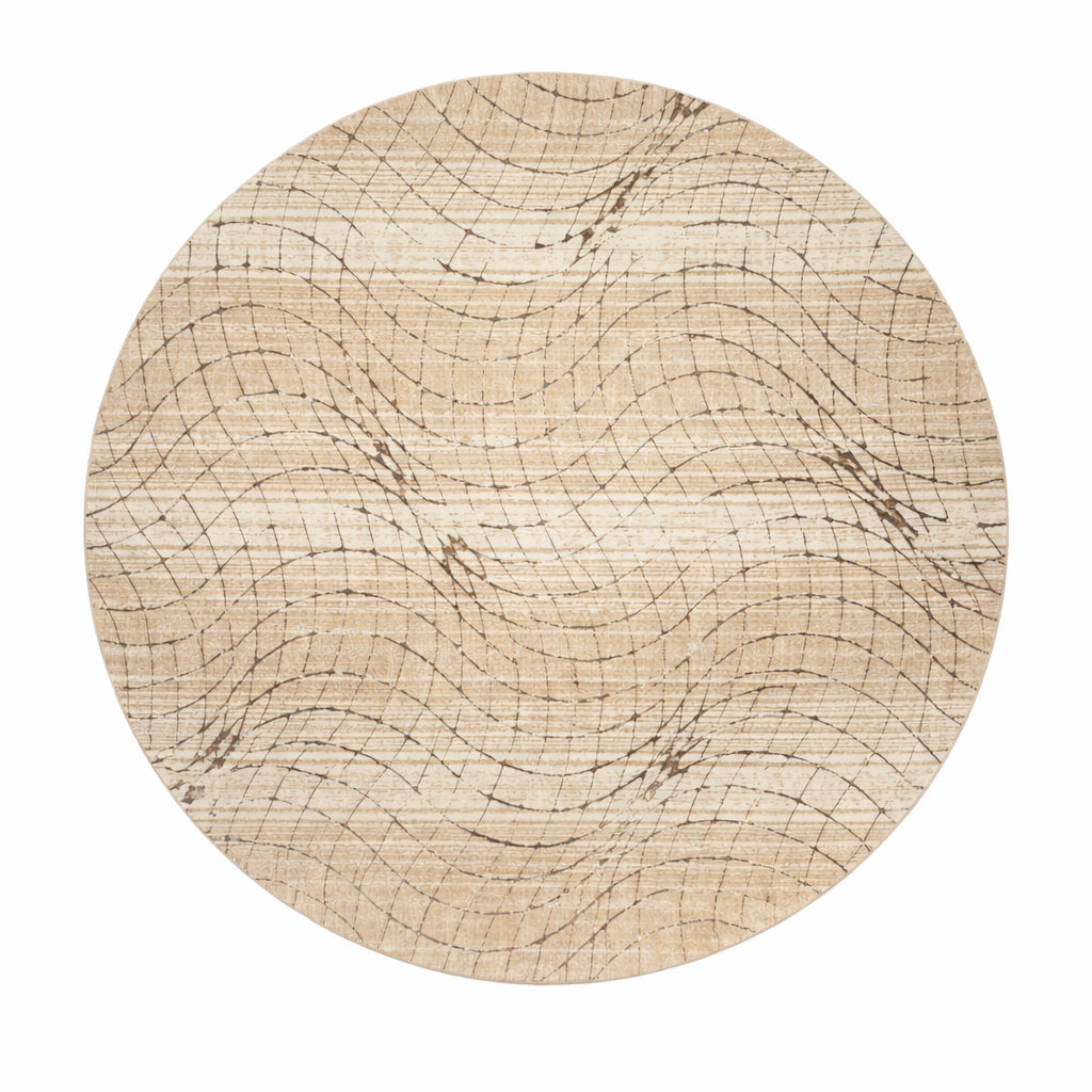 Harir Zumrut 72 Round Carpet – Elegant Modern Circular Rug for Living Room