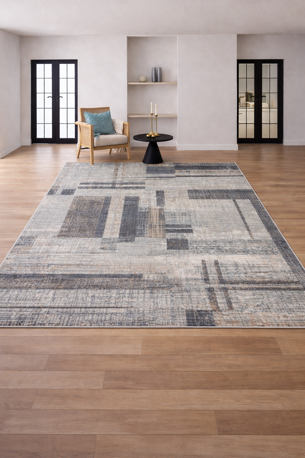 Efes 49 Grey Geometric Pattern Carpet – Stylish & Practical for Home Interiors