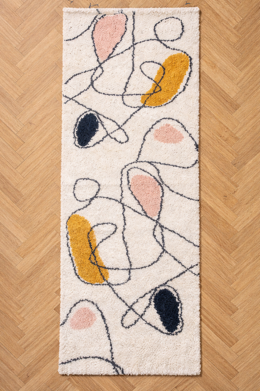 سجادة باناما آرتش لوب كريمية اللون – تصميم فني معاصر