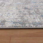 Tapis moderne gris et bleu Efes 93 – Léger et élégant pour les intérieurs de maison