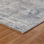 Tapis moderne gris et bleu Efes 93 – Léger et élégant pour les intérieurs de maison