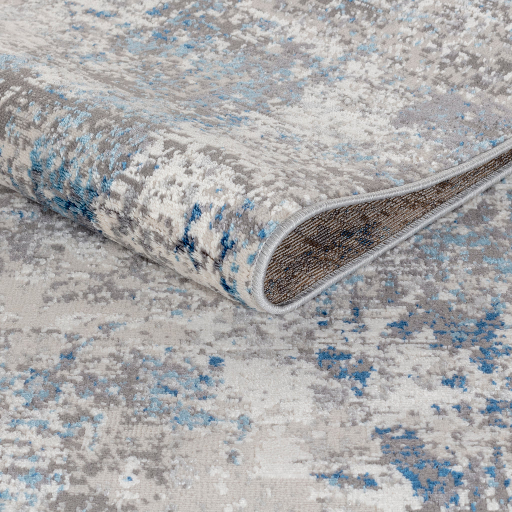 Efes 93 Grey & Blue Modern Carpet – Lightweight & Stylish for Home Interiors
