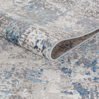 Tapis moderne gris et bleu Efes 93 – Léger et élégant pour les intérieurs de maison