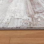 NOVA 27 White Cream Vintage Tribal Pattern Area Rug for Living Room & Bedroom
