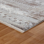 NOVA 27 White Cream Vintage Tribal Pattern Area Rug for Living Room & Bedroom