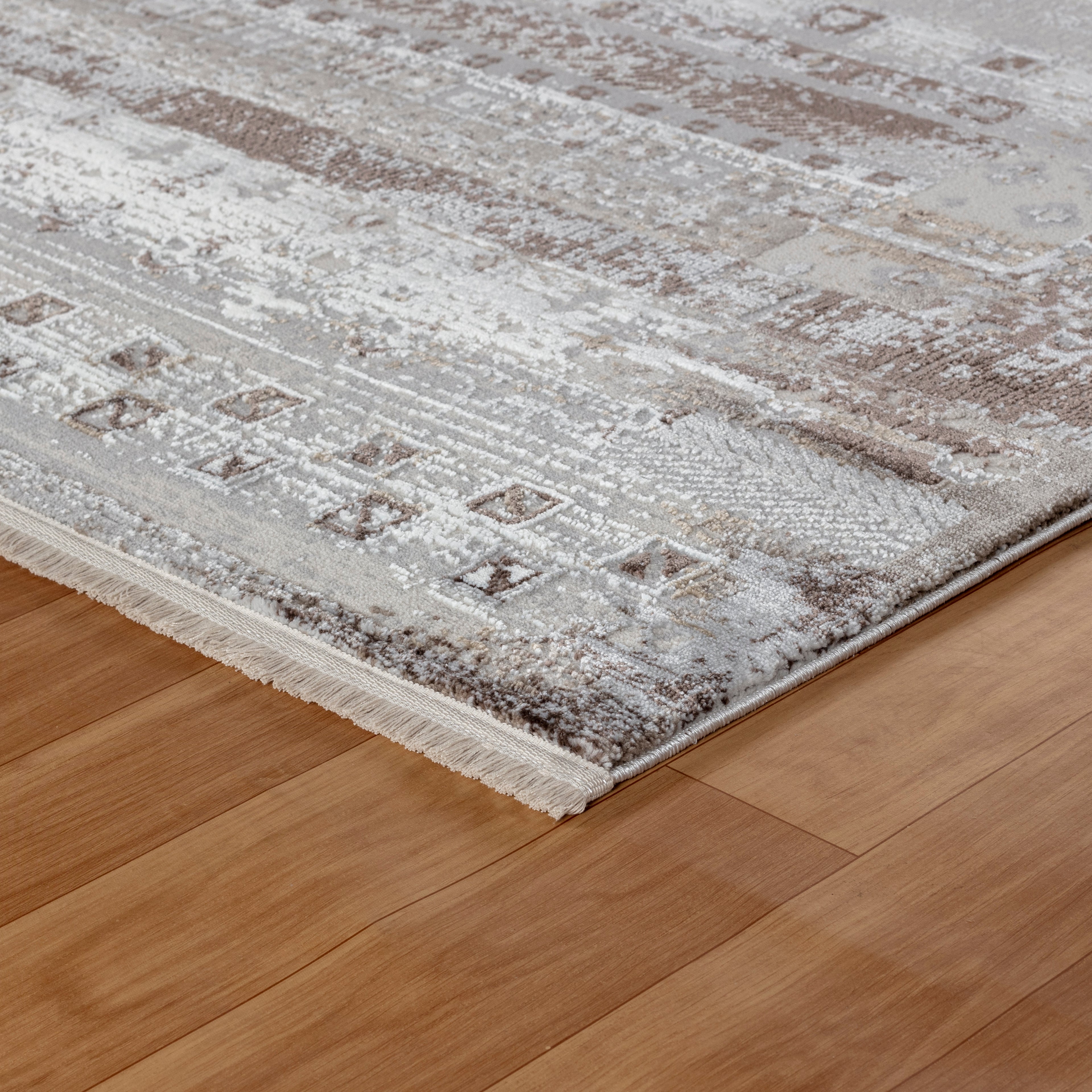 NOVA 27 White Cream Vintage Tribal Runner – Elegant Hallway Accent