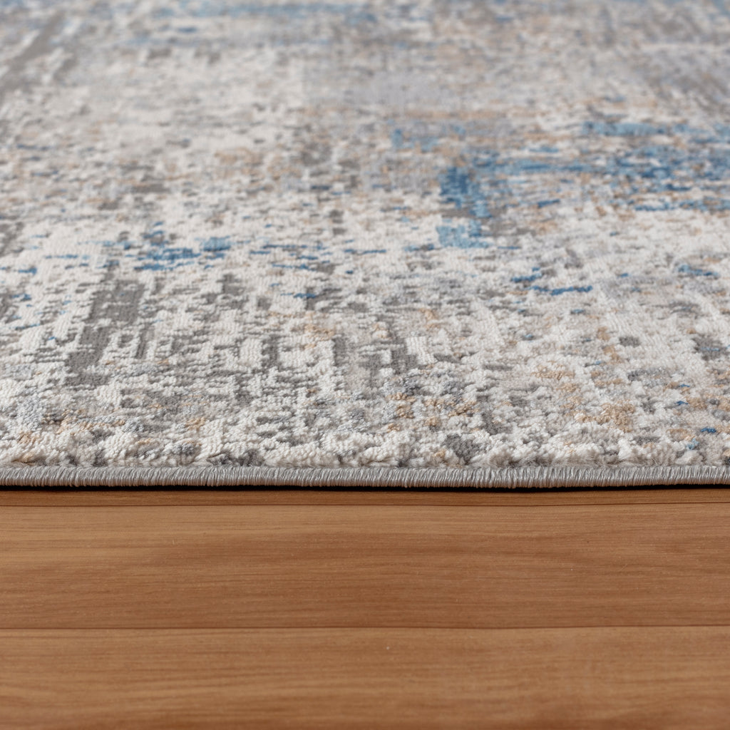 Efes 94 Grey & Blue – Modern Carpet for Living Room & Home Interiors