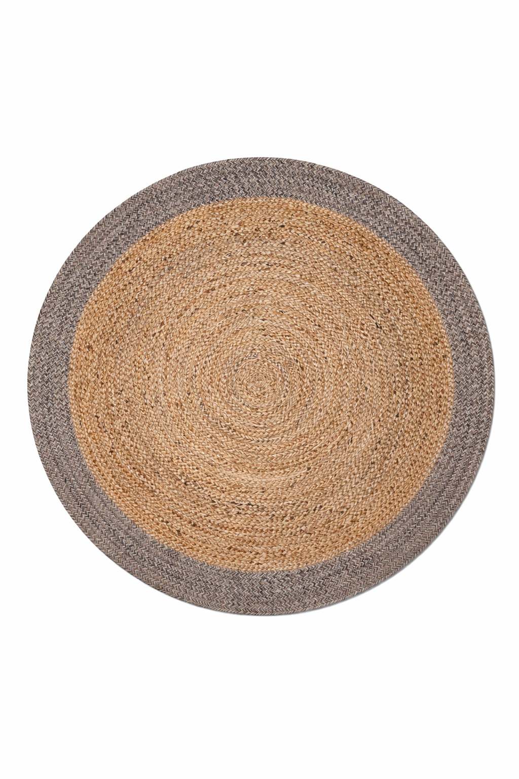 Jute 18367 Natural Round Carpet – Handmade Braided Jute Area Rug for Living Room & Entryway