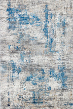 Efes 94 Gris et Bleu – Tapis moderne pour salon et intérieur de maison