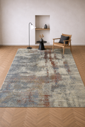 Tapis moderne Efes 67 Gris et Rouille – Un équilibre subtil entre tons chauds et froids