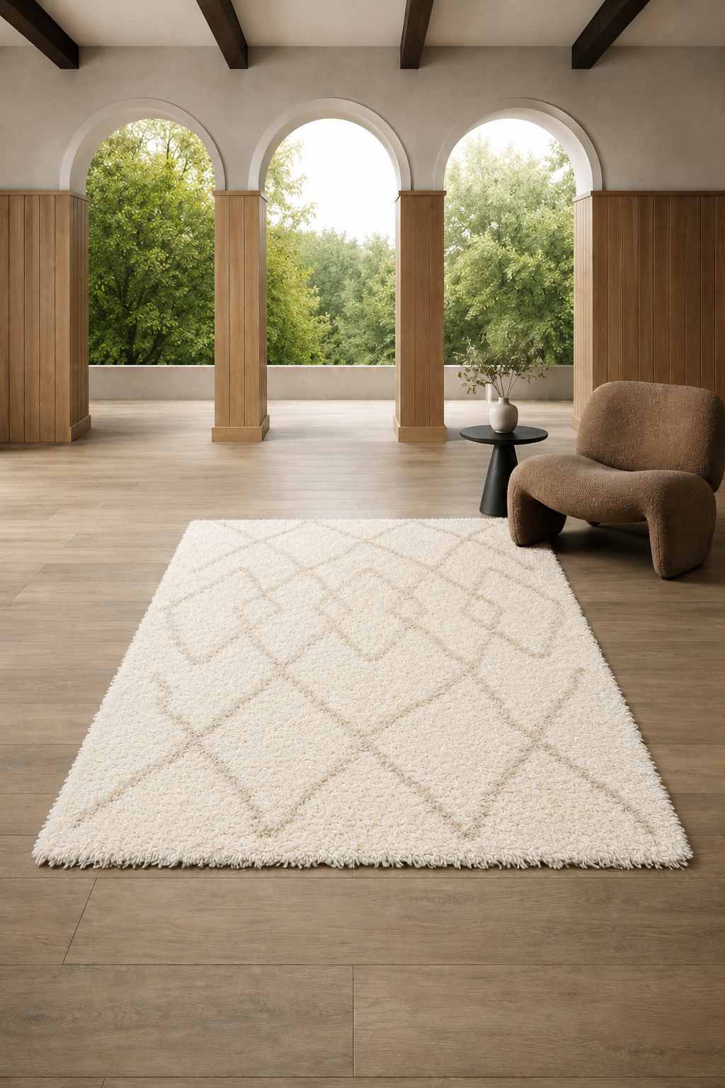 Panama Shaggy 08702A Light Beige & Cream Carpet – Soft Neutrals with Plush Texture