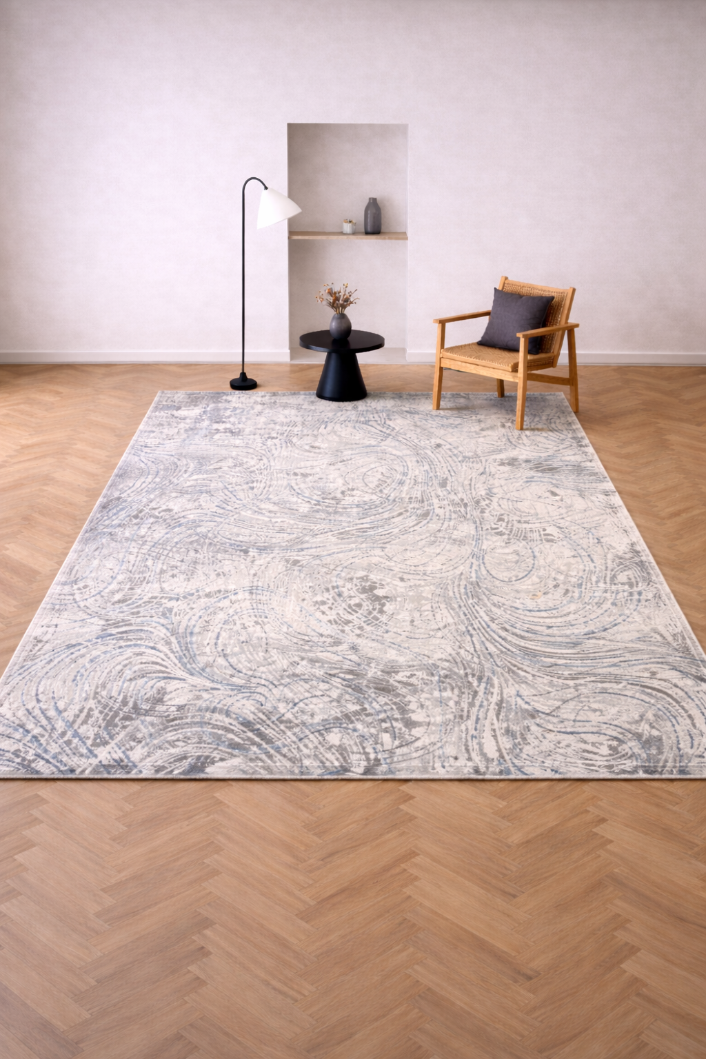 Efes 53 Grey Linear Pattern Carpet – Stylish & Practical for Home Interiors