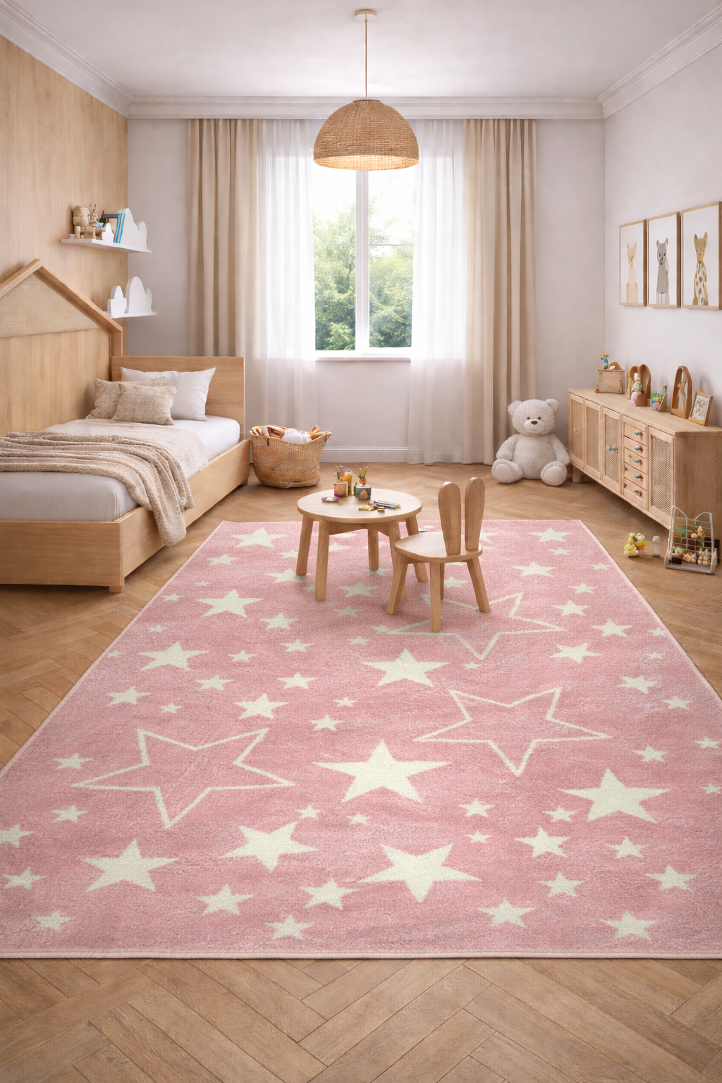 Kids Collection “Starlight Dreams” Carpet – Soft Pink Comfort for Magical Spaces