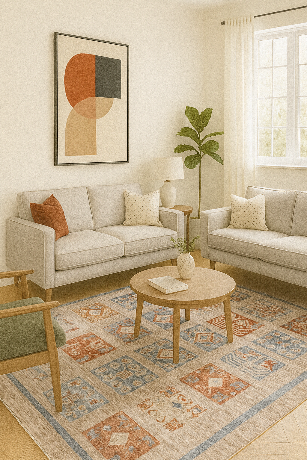 Aqua Serenity Greige Vintage Carpet – Calm, Neutral Beauty for Every Room