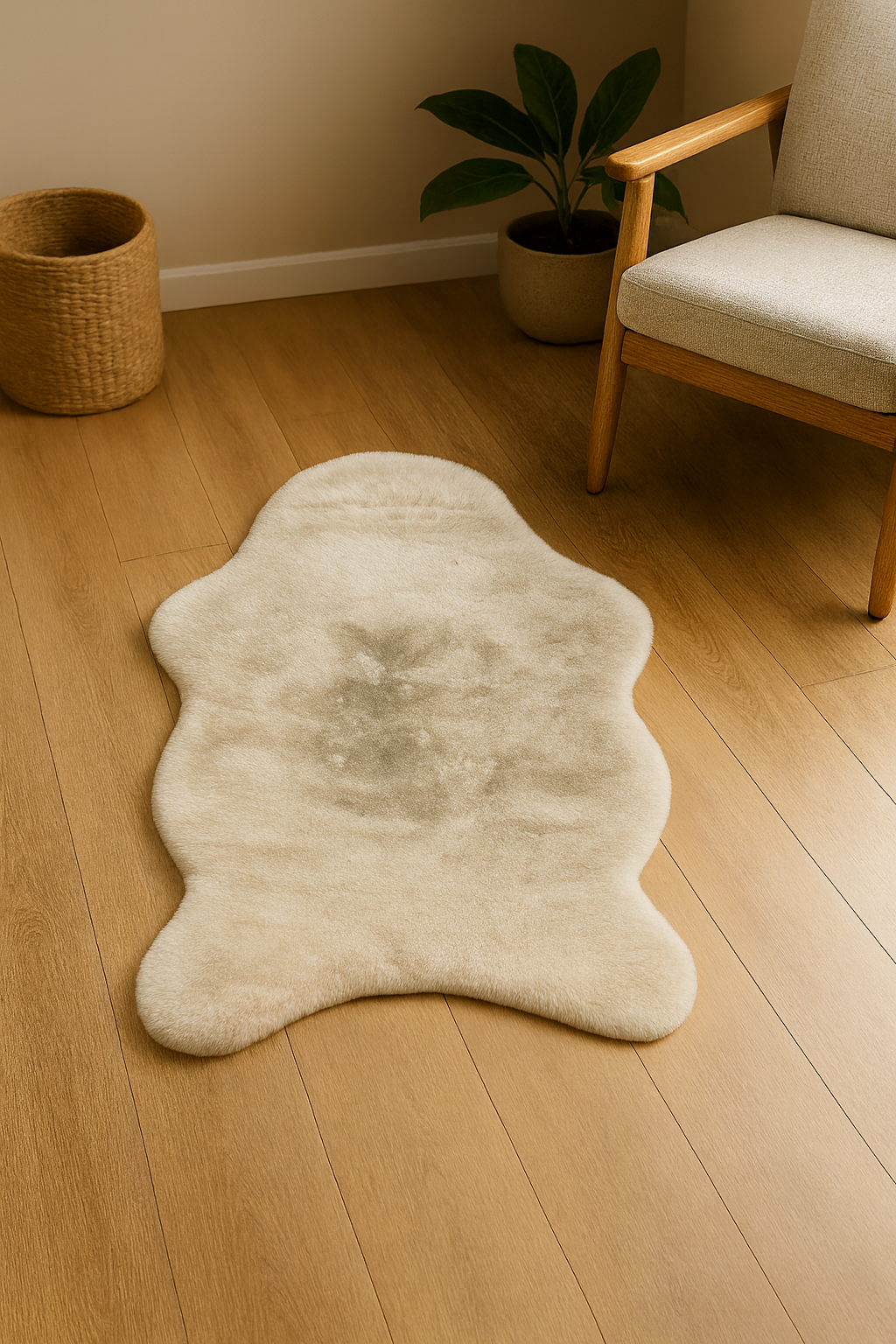 Rabbit Sheep Shape Carpet – Cute, Cozy & Playful Accent in Silver