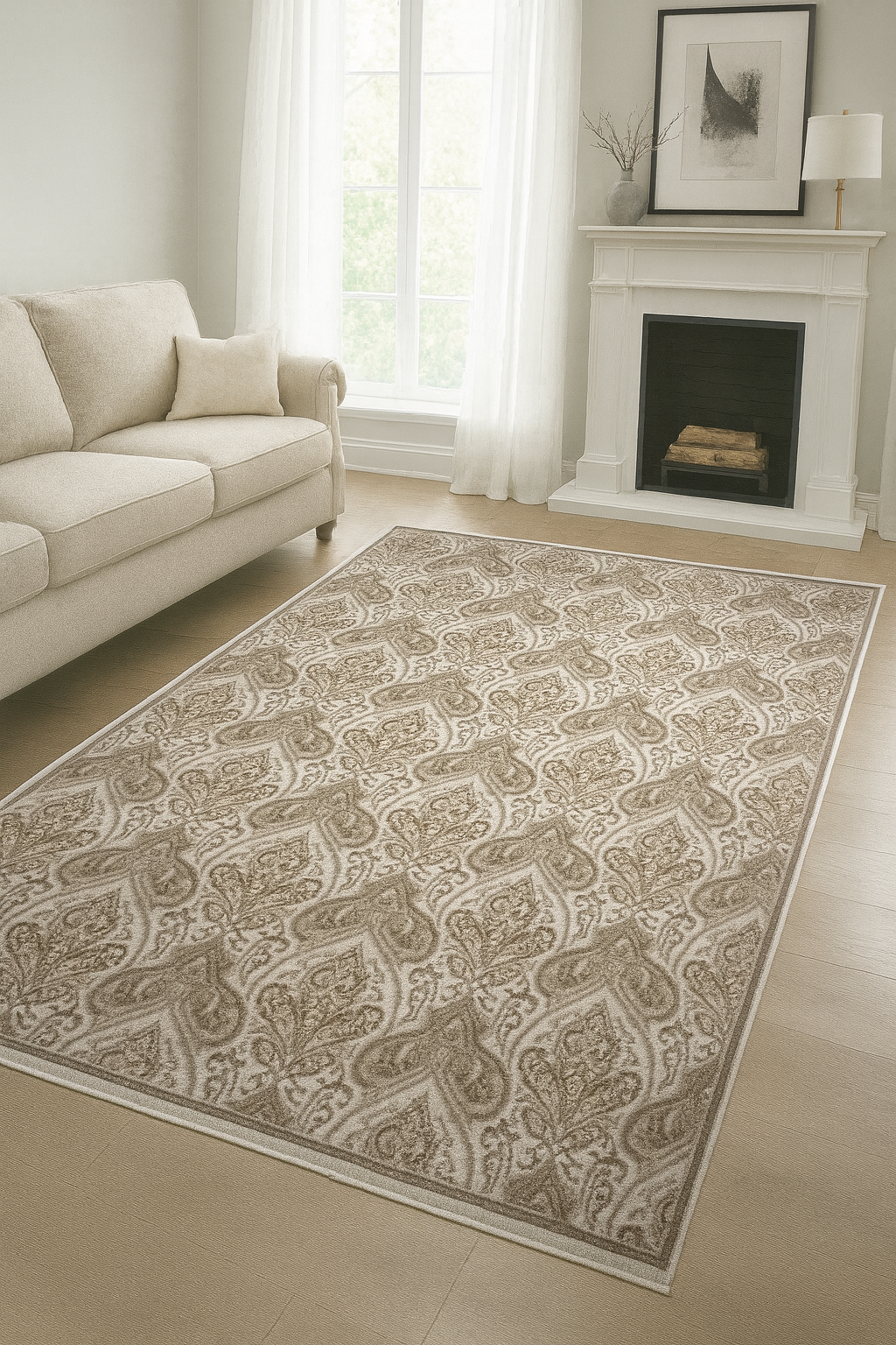 Vienna – Timeless Elegance in Beige Geometric Design