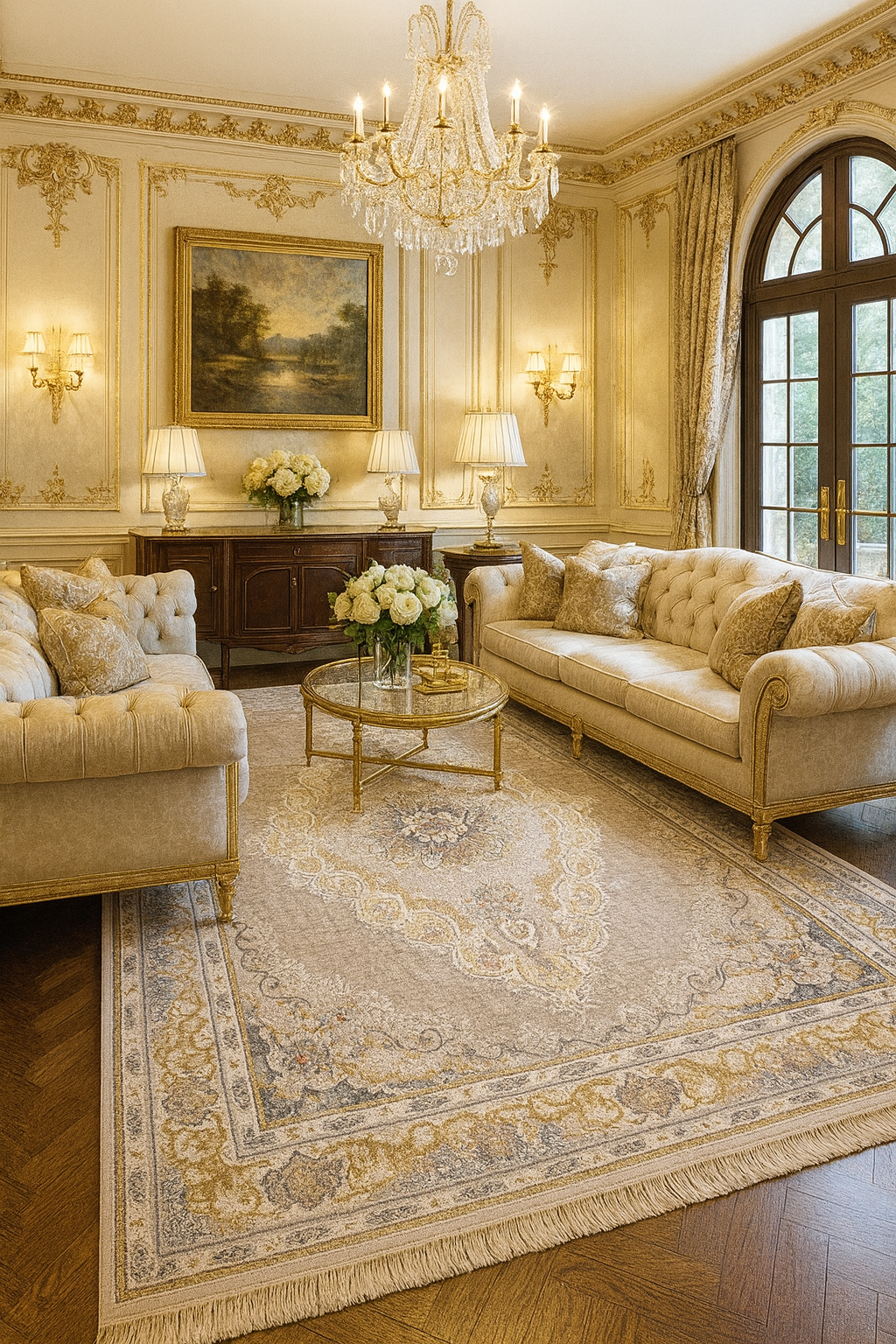 Mashhad “Mist Valley” Classic Carpet – Elegant Greige & Timeless Design