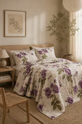 Ipekce Ashley Lila Single Piqué Set – Soft Cotton Lightweight Summer Bedding Set in Lebanon | Elegant Lilac Bed Cover Set