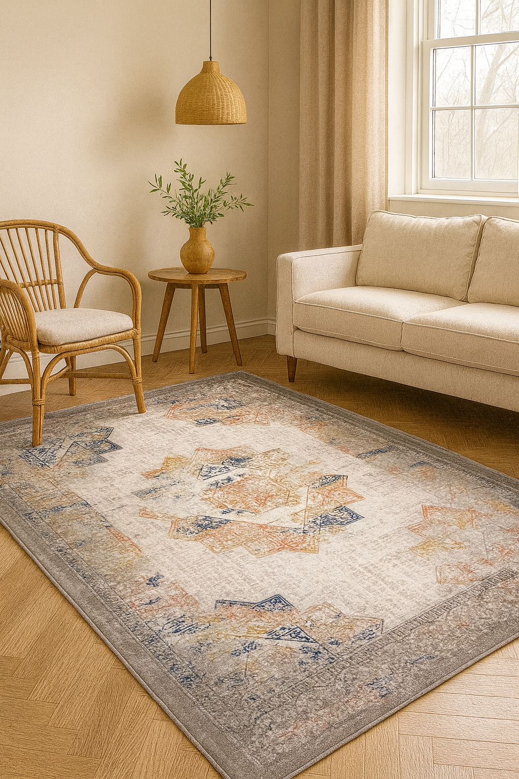 Harir Zumrut “Timeless Aura” Luxurious Art Silk Carpet – Classic & Elegant Style