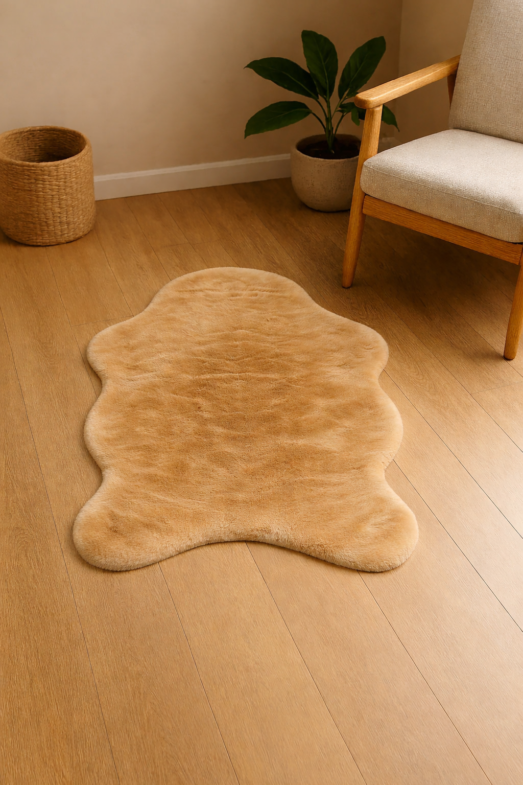 Rabbit Sheep Shape Carpet – Cute, Cozy & Playful Accent in Beige