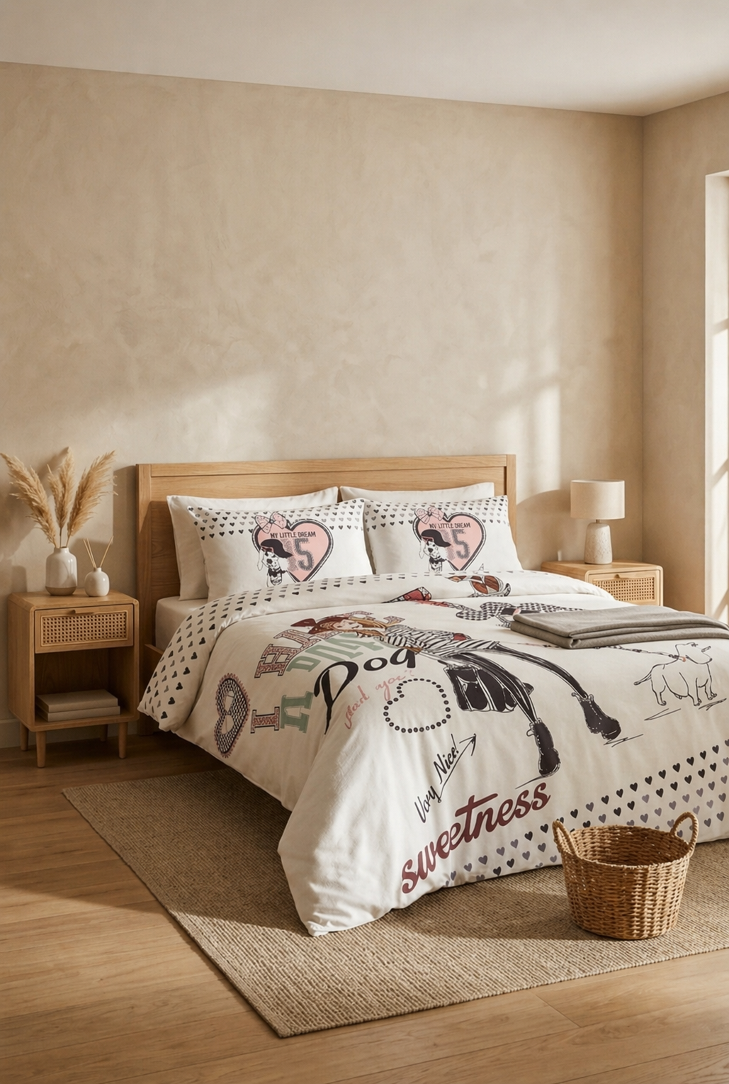 Issimo My Little Dream Single Piqué Bed Set – Kids Playful Design Lightweight Breathable Bedding
