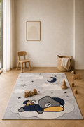 Tapis « Cuddle Bear » de la collection Kids – Doux, mignon et sûr, en gris clair