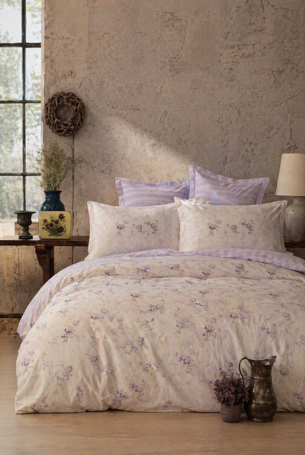 Karaca Home Tesla Lila Single Piqué Bed Set – Soft Lilac Summer Bedding – Elegant Fresh Bedroom Collection