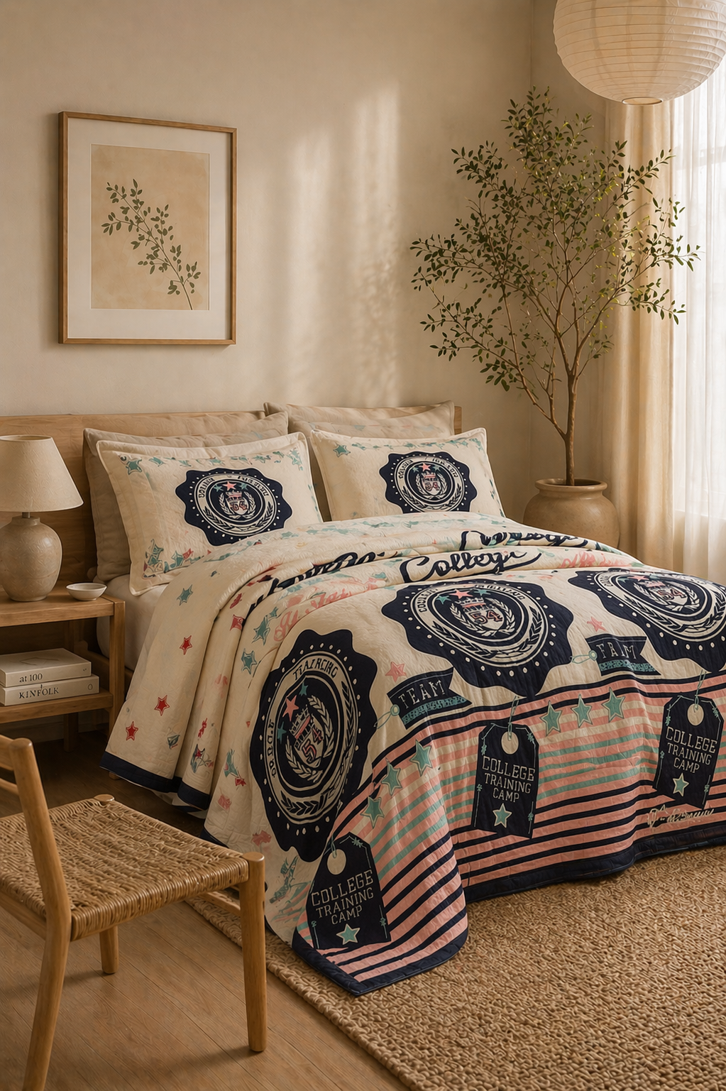 Ipekce College Pemle Single Piqué Set – Soft Cotton Pink Lightweight Summer Bedding Set in Lebanon