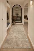 Urbino Desert Elegance Vintage Runner Rug – Luxury Distressed Hallway Carpet in Ivory, Sand Beige & Warm Taupe