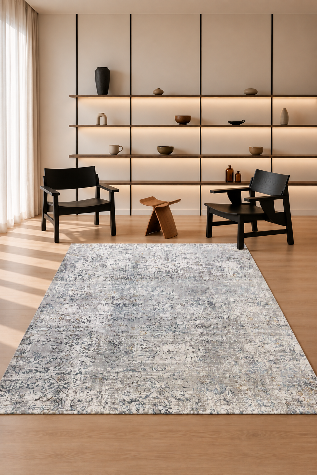 Palma 92 Tree Grey Vintage Carpet – Timeless Nature-Inspired Charm