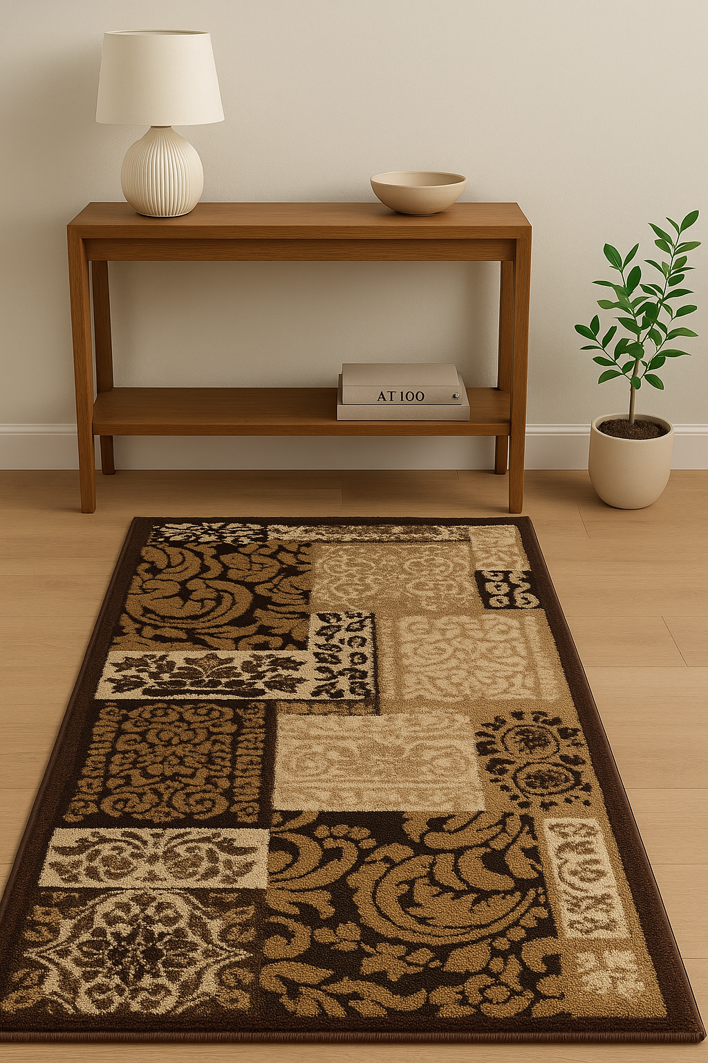 Capital Brown & Beige Vintage Carpet – Timeless Geometric Elegance for Classic Interiors