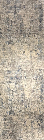 Efes 93 White / Gold Contemporary Runner Rug – Soft Neutral Hallway Carpet