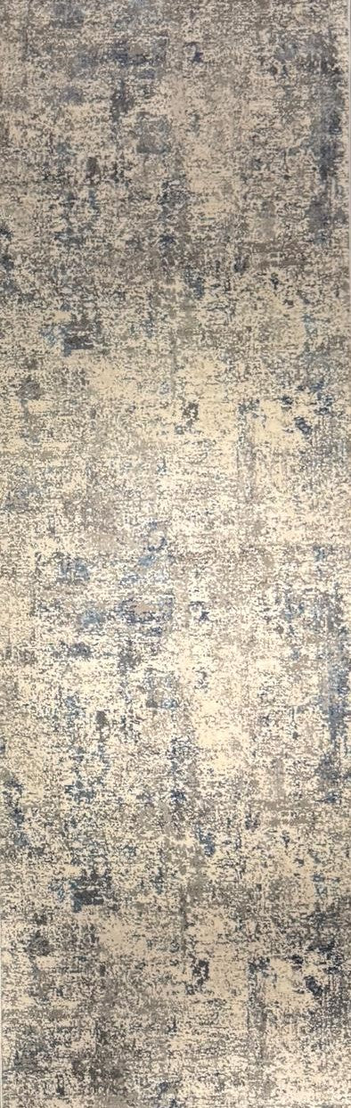 Efes 93 White / Gold Contemporary Runner Rug – Soft Neutral Hallway Carpet