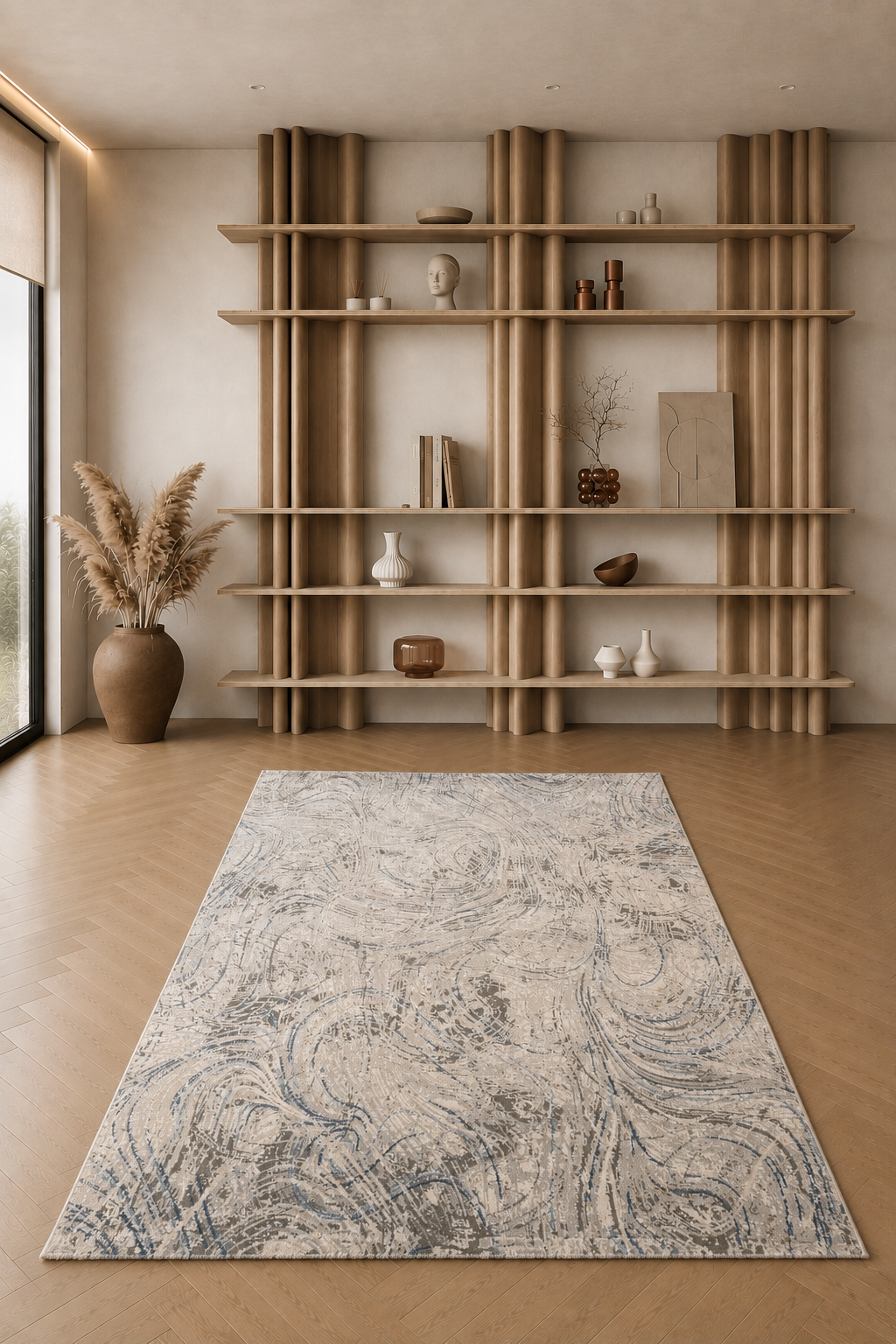 Efes 53 Grey Linear Pattern Carpet – Stylish & Practical for Home Interiors