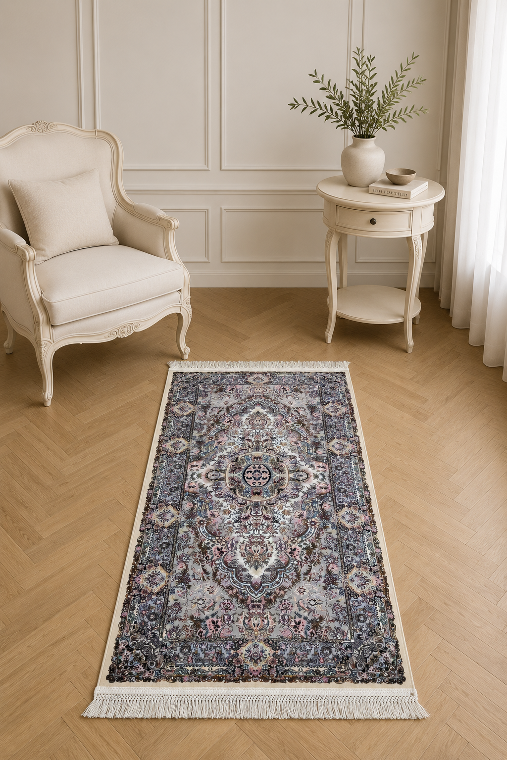 Prestige Salari Vintage Medallion Carpet – Elegant Persian-Inspired Statement for Classic Homes