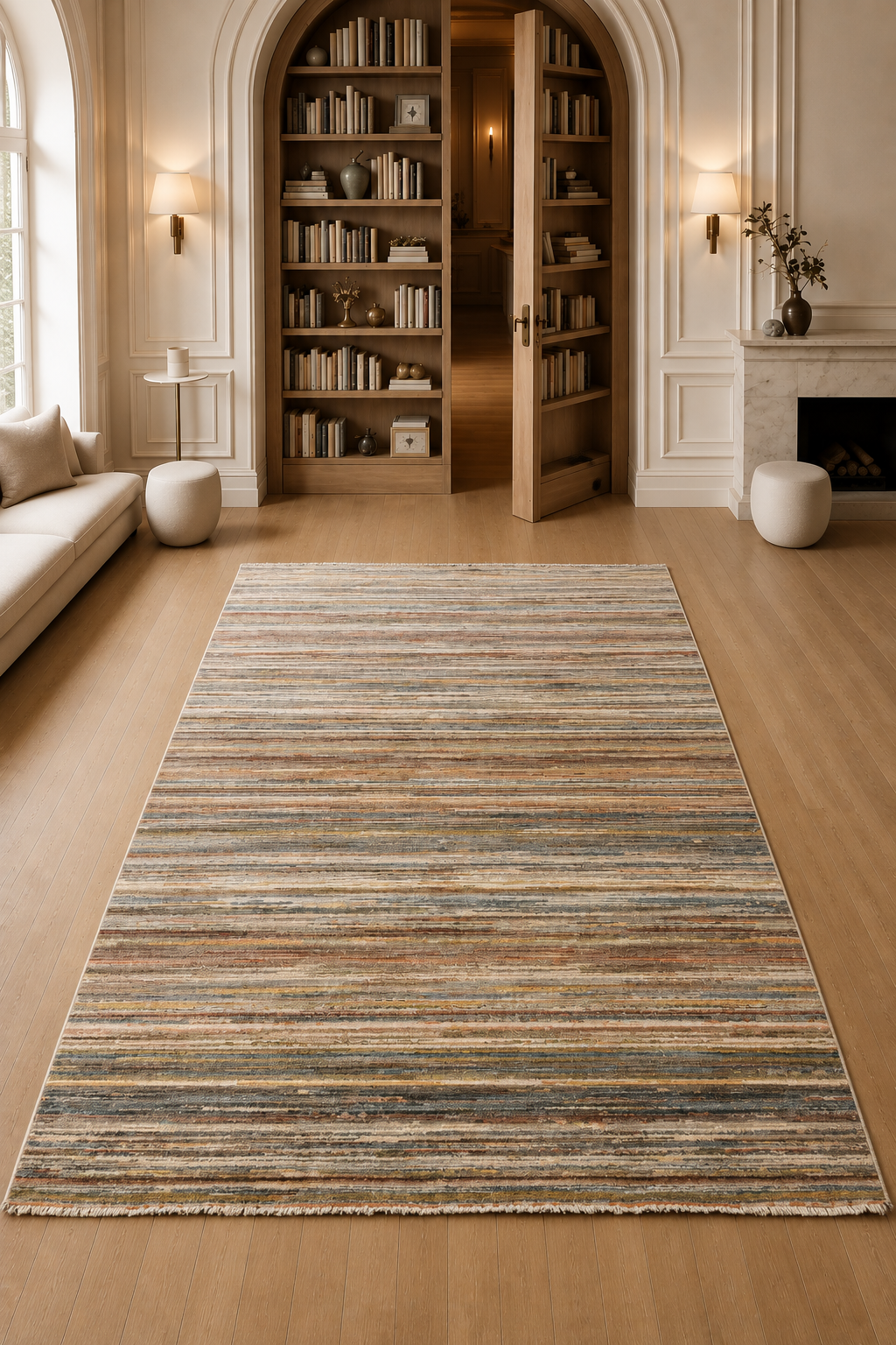 Valeria 36 “Sunset Strata” Modern Abstract Rug – Multicolor Contemporary Textured Area Carpet