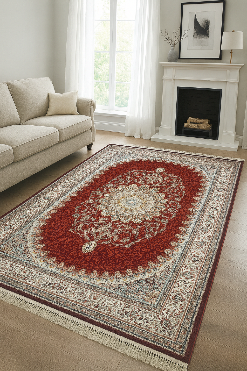 Esfahan 3.6M “Royal Heritage” Classic Iranian Carpet – Elegant Traditional Design