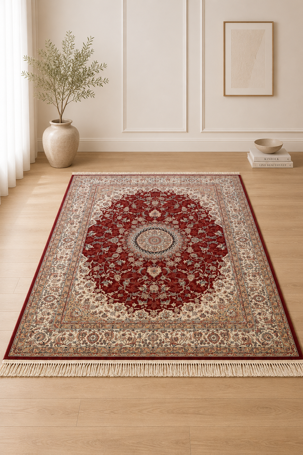 Esfahan “Royal Heritage” Classic Iranian Carpet – Elegant Traditional Design
