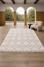 Tapis Panama Shaggy 08697A Gris et Crème – Contraste contemporain avec une texture douce et moelleuse