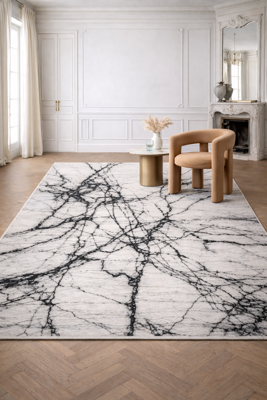 Marble 88 “Storm Veil” Modern Carpet – Sophisticated Grey Tones