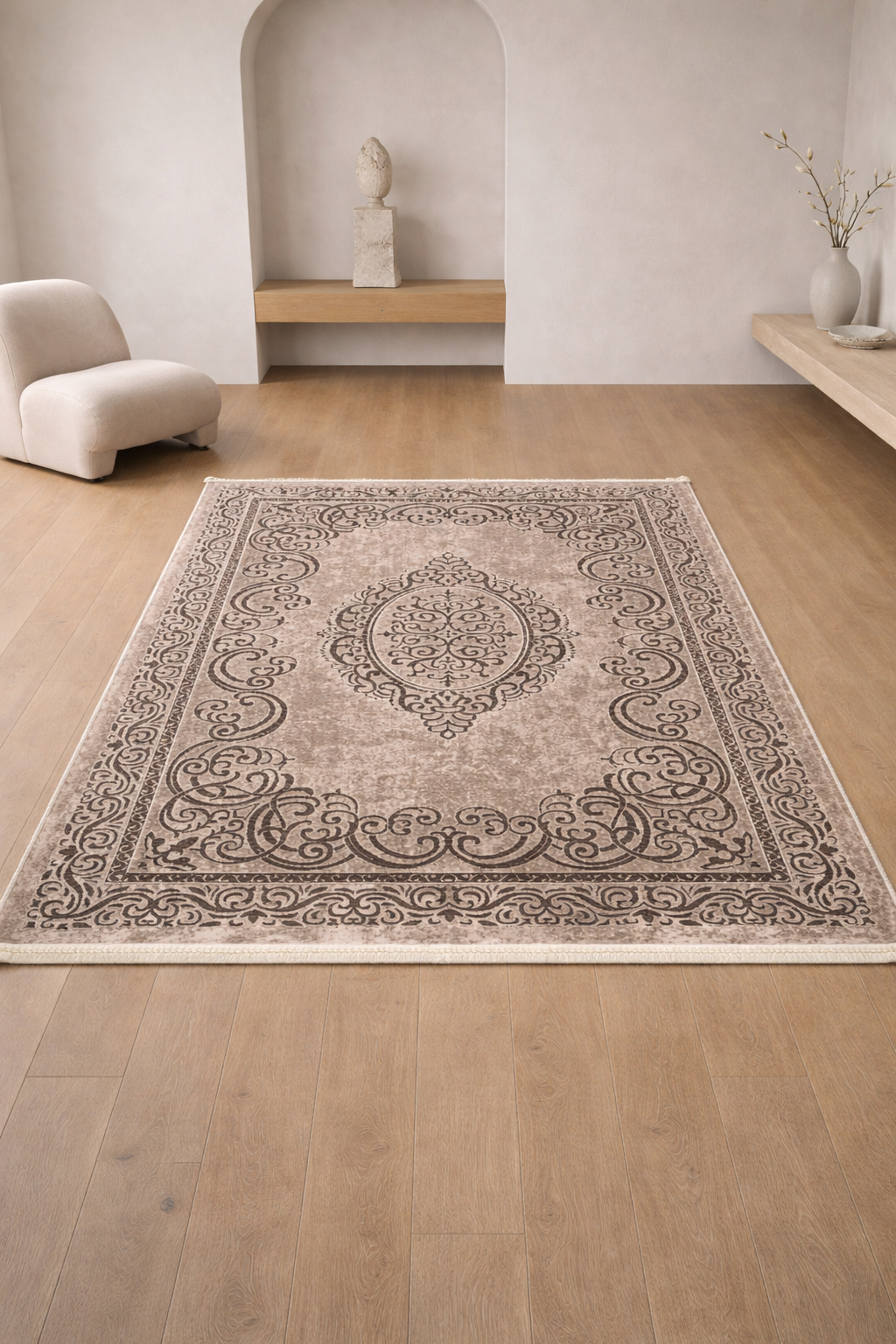 Florance Brown Royal Carpet – Timeless Vintage Medallion Rug for Sophisticated Spaces