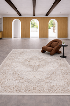 Lagos  I236B Grey Dark Brown Geometric Living Room Carpet