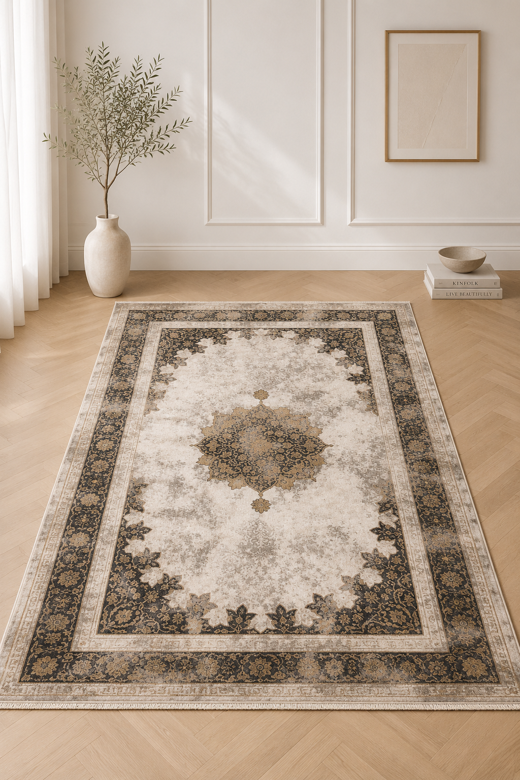 Liza Vintage “Rustic Charm” Classic Carpet – Timeless Elegance