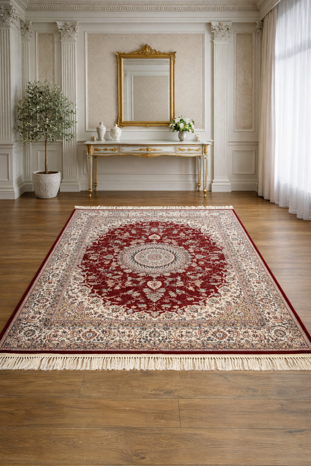 Esfahan “Royal Heritage” Classic Iranian Carpet – Elegant Traditional Design
