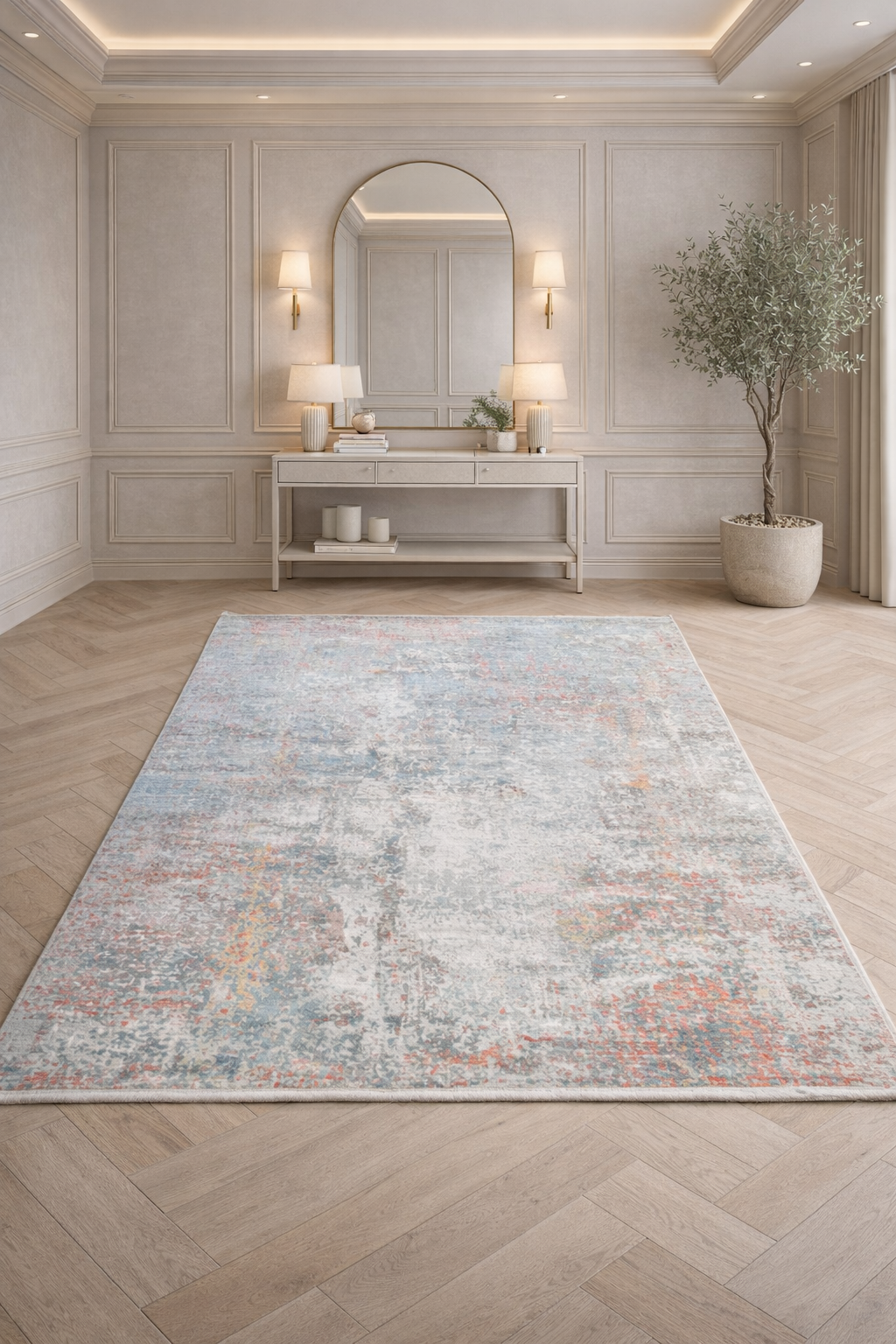 Valentino 26 Gris/Multicolore – Élégance contemporaine et design abstrait