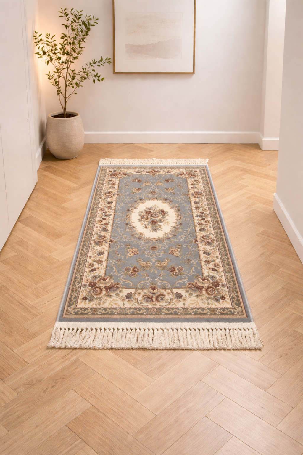 Comtesse Bellecour Ivory & Beige Ornamental Carpet – Refined French Elegance for Timeless Interiors