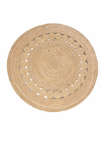 Jute 17080 Natural Handwoven Round Carpet – Eco-Friendly Braided Jute Rug for Living Room & Entryway