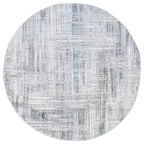 Lagos I185B Tapis rond géométrique crème et marron foncé – Contraste moderne pour intérieurs élégants